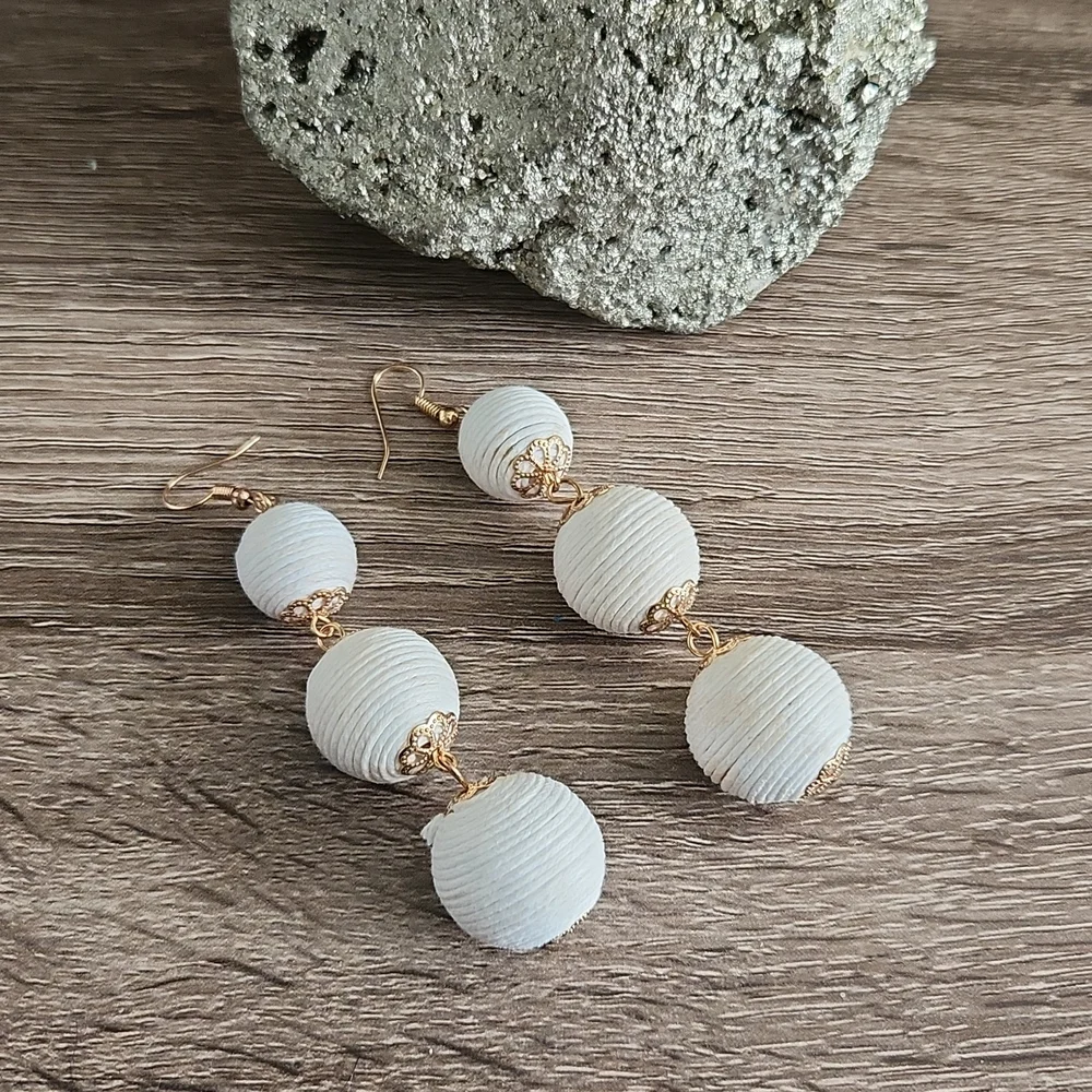 Tri Layer Boho Statement Earrings - Picture 4 of 5
